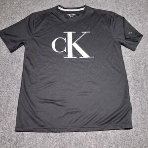 Calvin Klein Youth Medium Swimwear Crew Neck Black UPF 40+ T-shirt